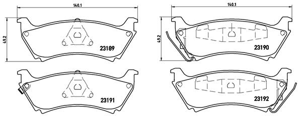 A.B.S. P 50 040 BREMBO Bremsbelagsatz, Scheibenbremse
